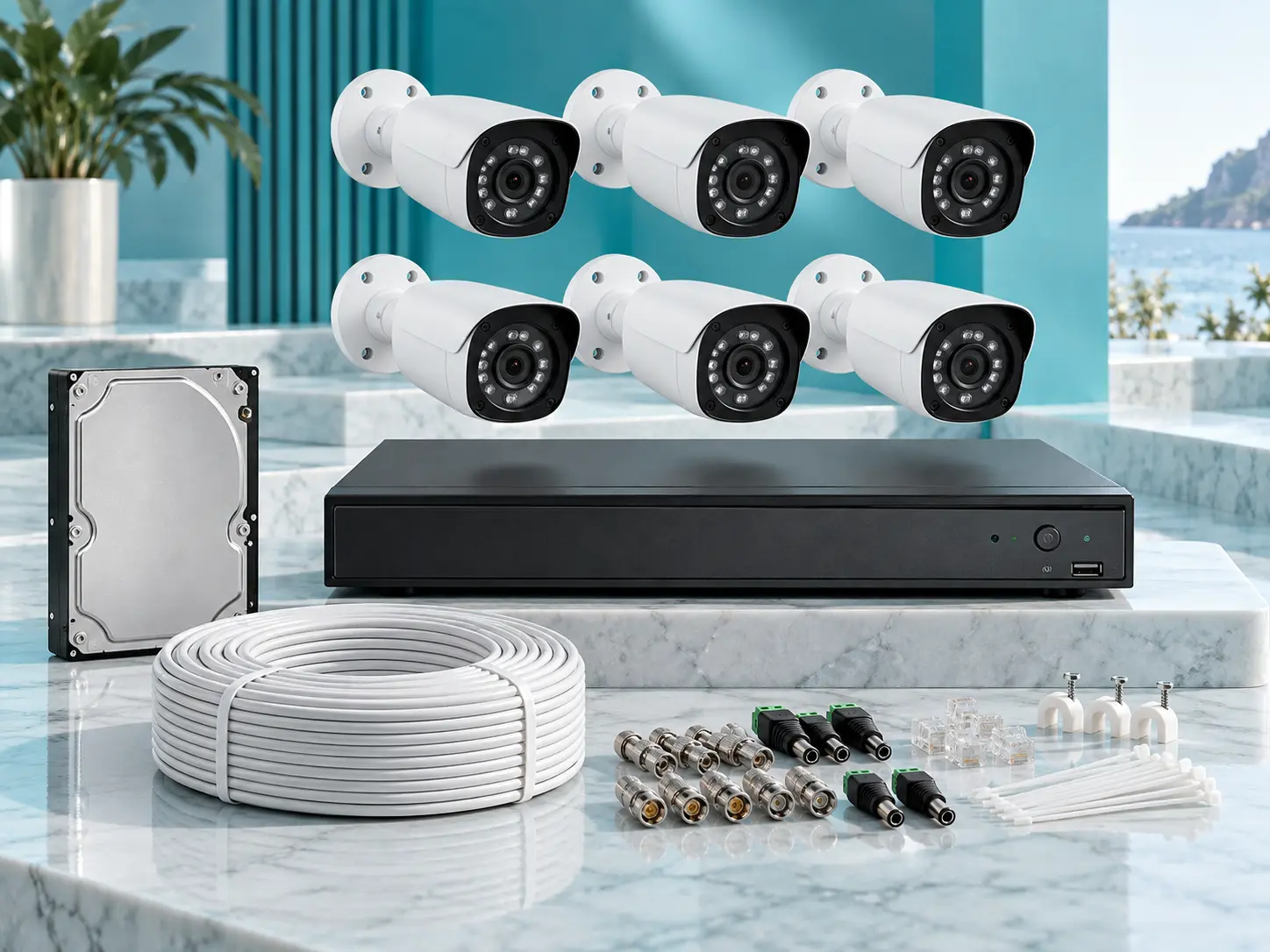 6 camera CCTV package