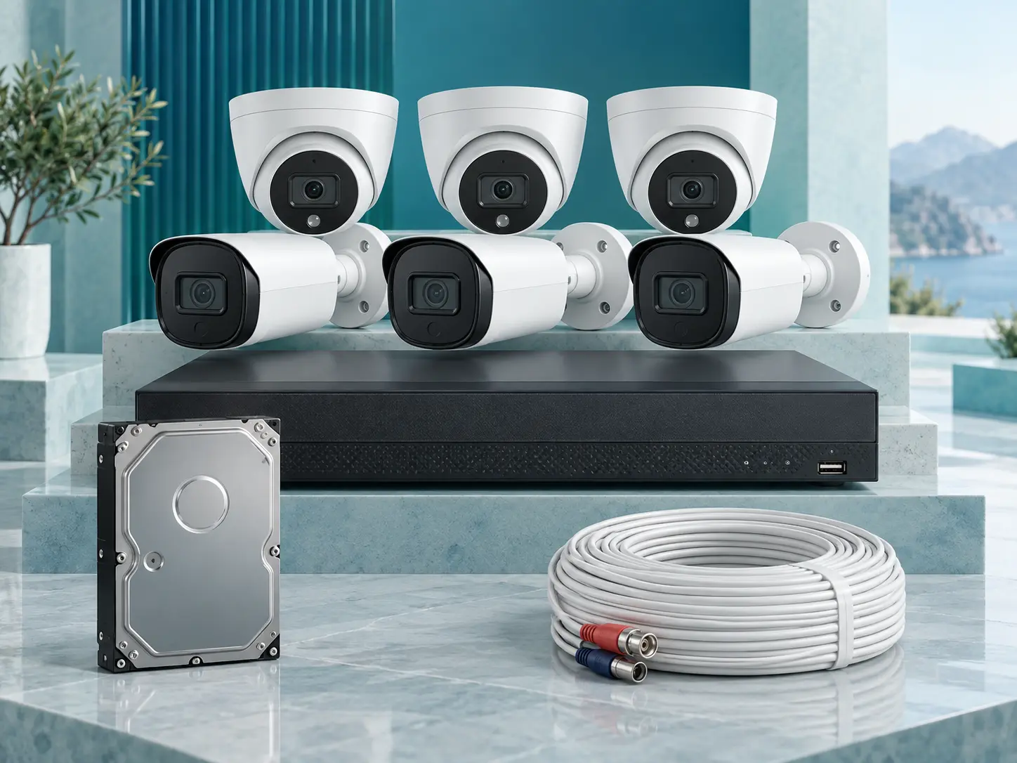 6 IP camera package