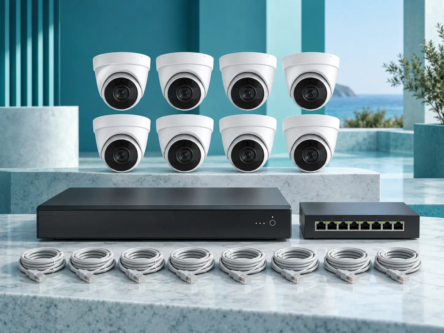 8 IP camera package