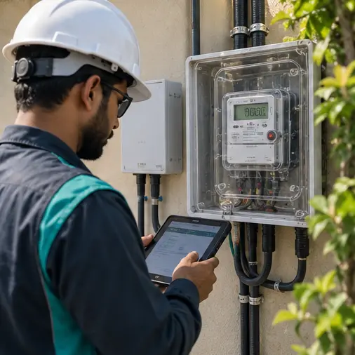 Net meter inspection for a Pakistan solar system