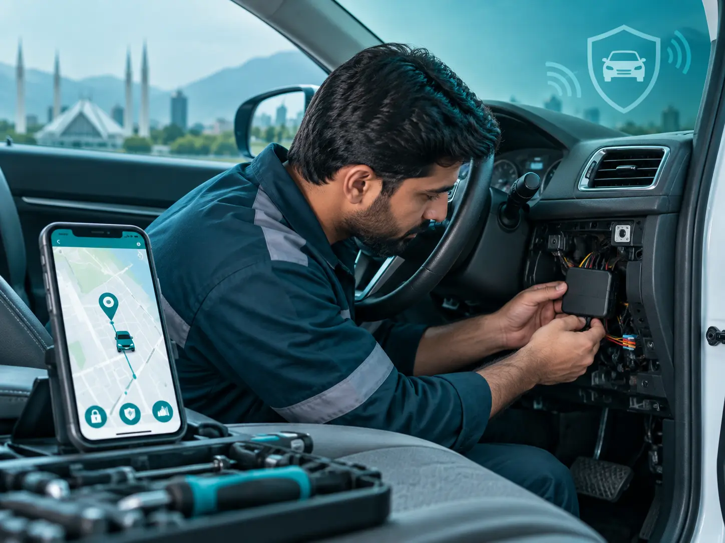 Vehicle GPS tracker installation