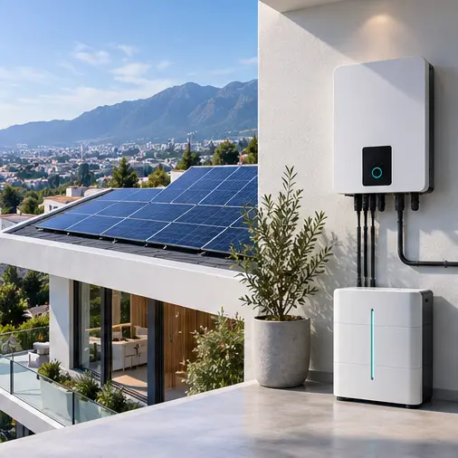 8kW Fox ESS hybrid solar system for a villa