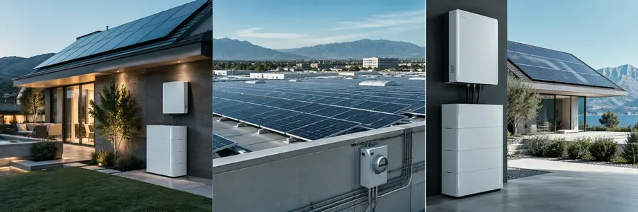 Hybrid, on-grid and premium energy storage solar package families